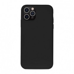PURO Cover Silicon with microfiber inside για iPhone 13 Pro  6.1"- Μαύρο