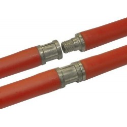 Κοντάρι για συρματόβουρτσες τζακιών με πάσο αρσενικό - θηλυκό M12 μήκος 2 μέτρα κόκκινο