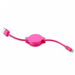 Puro Καλώδιο Φόρτισης και Μεταφοράς Δεδομένων Micro USB - Ροζ