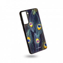 EGOBOO Case Glass TPU Peacock (Samsung S21 Ultra)