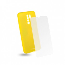 EGOBOO  Tempered Glass + Case Rubber TPU Lime (Xiaomi Redmi 9)