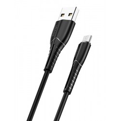 USAMS καλώδιο Micro USB σε USB US-SJ365, 2A, 1m, μαύρο