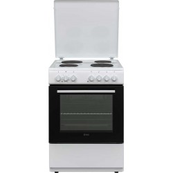 Vox Electronics ETR 6025 WG Κουζίνα 69lt με Εμαγιέ Εστίες Π60εκ. Λευκή